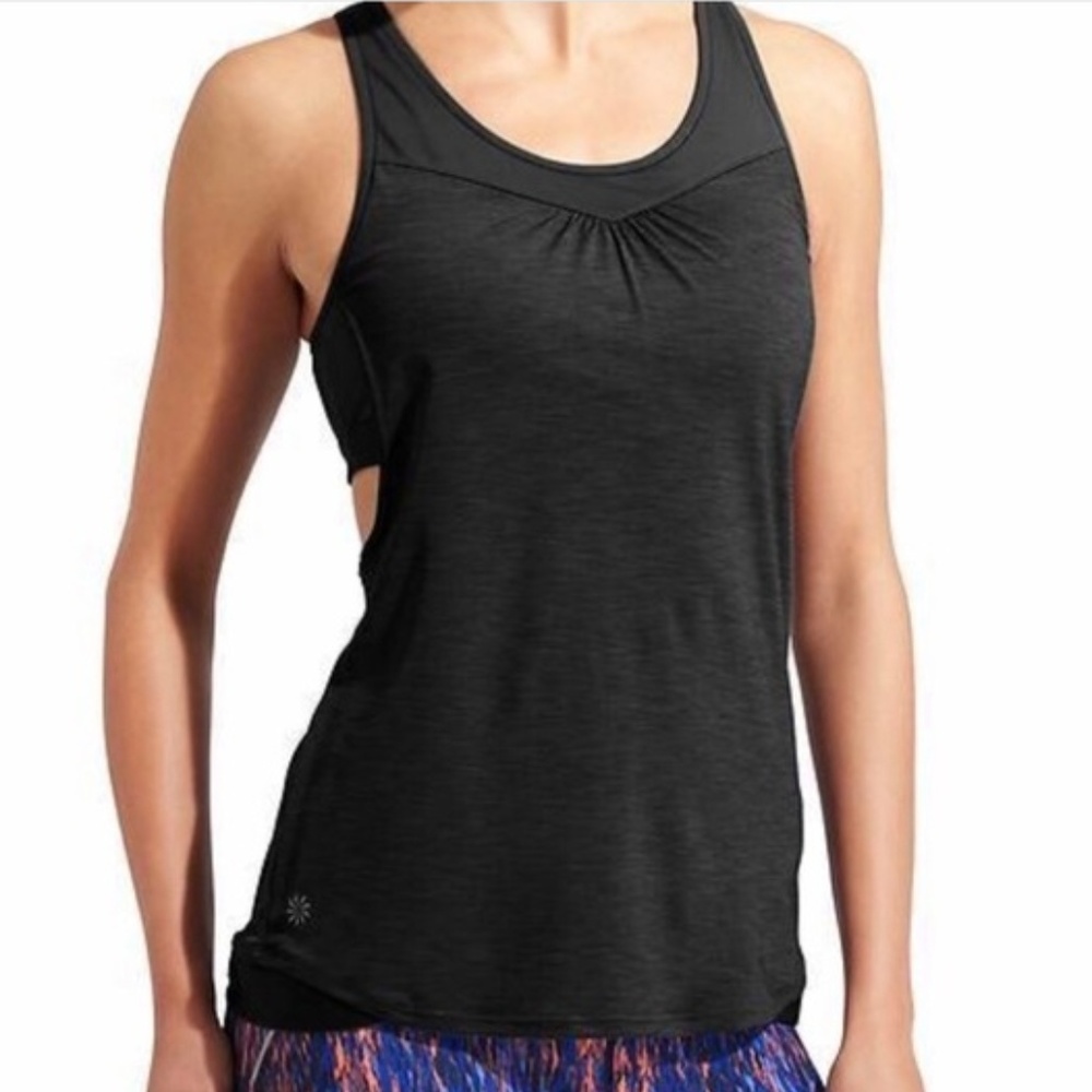 ☀️3/$25 Athleta Gel Mesh Supercharged Tank • Sz M Black